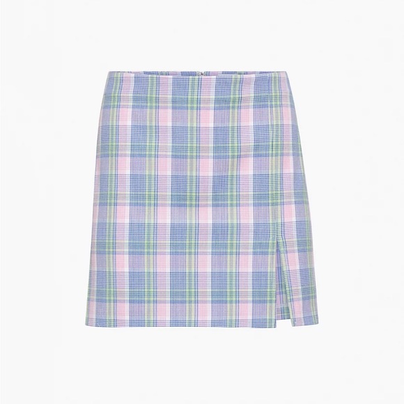 Sunday Best Tatiana Skirt in Iris Blue/Orchid Pink Plaid - Picture 1 of 10